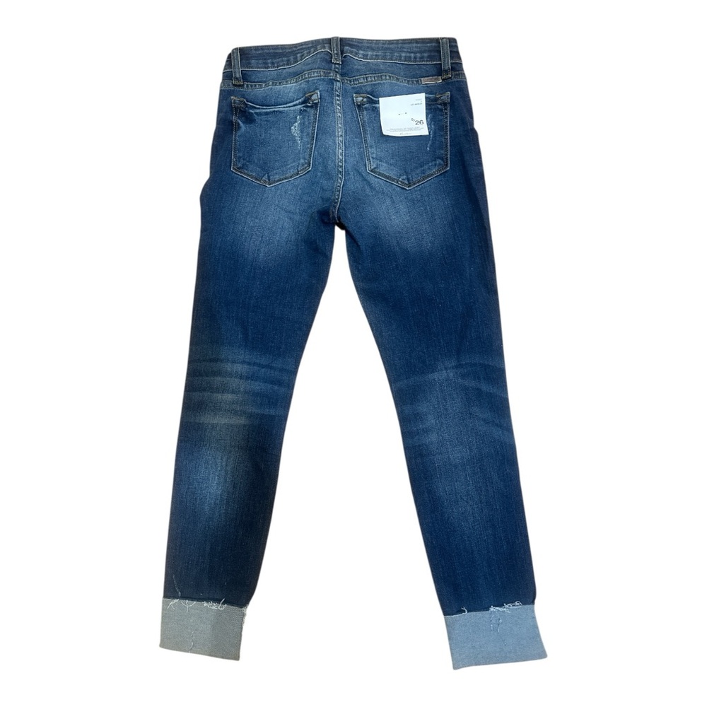 KanCan Dark Blue Distressed Ankle Jeans - Picture 2 of 6